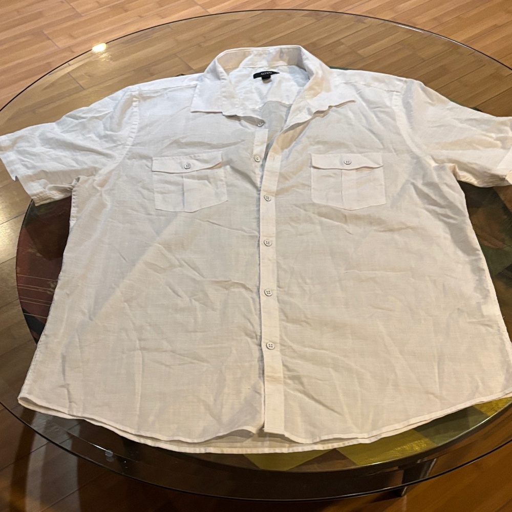Alfani Men's White Casual Button Down Shirt